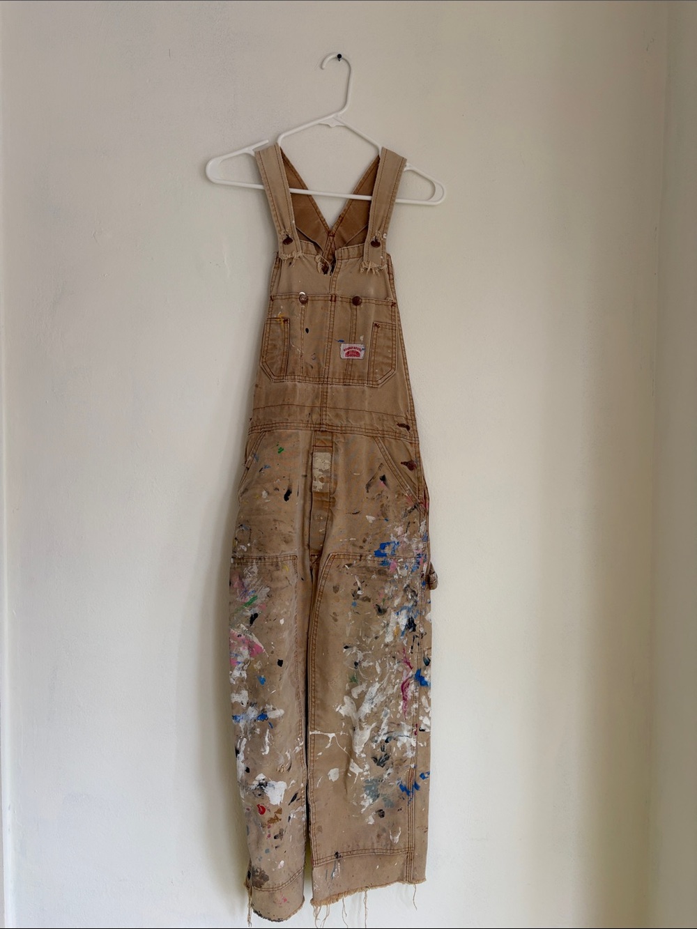 Painter's Utility Overalls in Tan